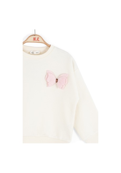 Xo Kids Kız Çocuk Sweatşirt 4-8 Yaş 39515 Krem - Pudra