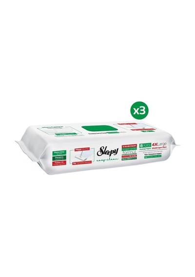 Easy Clean Beyaz Sabun Katkılı Mopa Uyumlu Yer Temizlik Havlusu&mendili 3x50 150 Yaprak Tek Renk