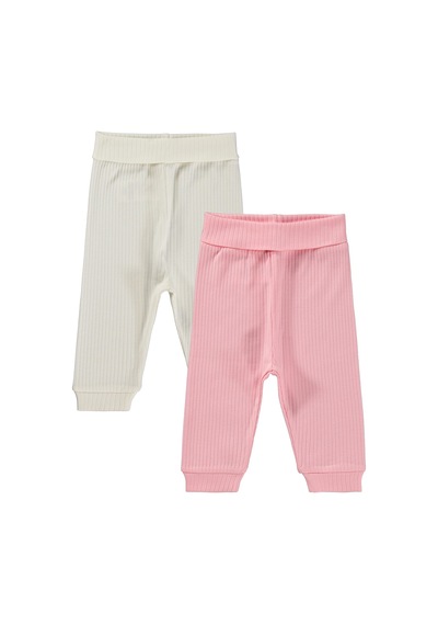 Minidamla Patiksiz Basic 2'li Set 3-12 Ay Tek Alt Bebe - Pembe