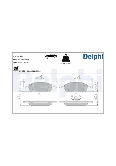 Renault Symbol 3 On Fren Balatasi 1.5 Bluedci 2019-2020 Delphı Lp2479