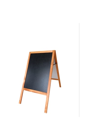 Menü Tahtası Ahşap Ayaklı Çift Taraflı Yazı Tahtası 95x50