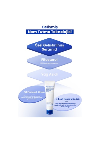 Bariyer Destekleyen Yoğun Nemlendirici Krem Realbarrıer Intense Moisture Hyaluronic Cream