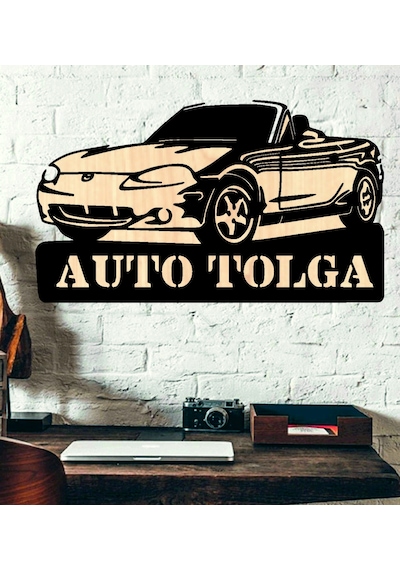Kişiye Özel Araba Car Galeri Temalı Ahşap Duvar Tablo