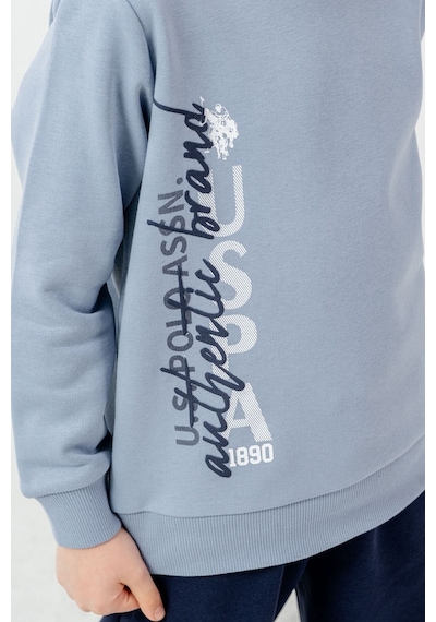 U.S. Polo Assn. Erkek Çocuk Baskılı Mavi Uzun Kol Eşofman Takımı Us2601-c-v2 Us2601-c-v2