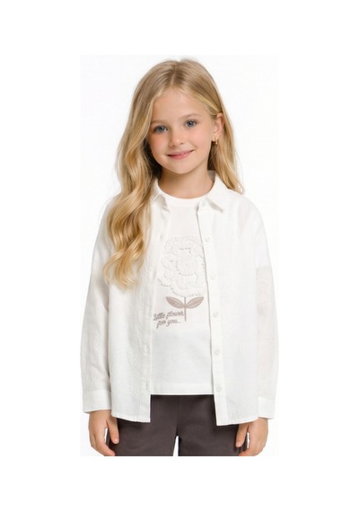 Xo Kids Kız Çocuk Gömlek 4-8 Yaş 31526 Beyaz
