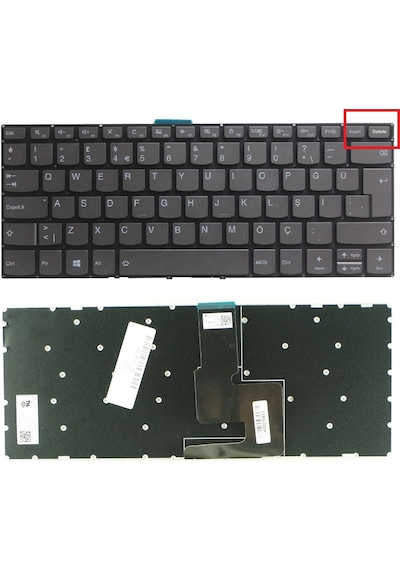 Lenovo Uyumlu ideaPad 3-14IML05, 81WA Klavye Gri Tuş Takımı Tuş Seti TR