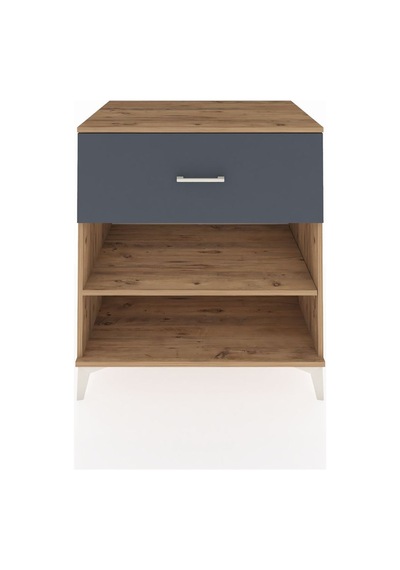 Kronos Şifonyer Tek Raflı Tek Çekmeceli 88x59x96 Çam-antrasit Atlas Çam