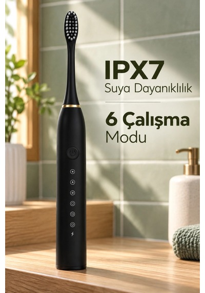 Siyah Elektrikli Diş Fırçası Zamanlayıcılı Ve Hafızalı