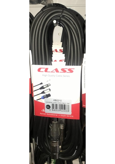 Class Kb 2210 Xlr Canon Dişi - 6.3Mm Gitar Erkek Kablo 10M
