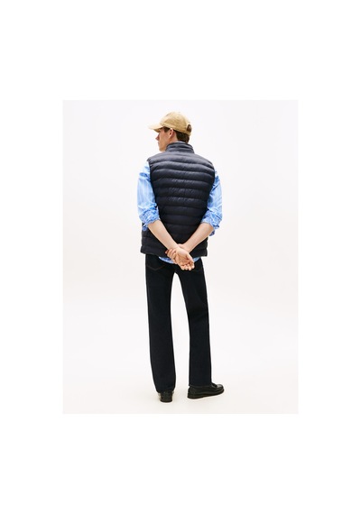 Tommy Hilfiger Erkekler İçin Çöl Gökyüzü Katlanabilir Kapitone Yelek Mavi
