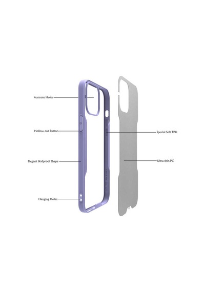 Apple Uyumlu iPhone 12 Pro Csm Zore Parfe Kılıf-mor