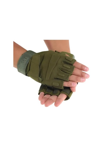 Single Sword Unisex Spor Ve Outdoor Yarım Parmak Koruyucu Eldiven