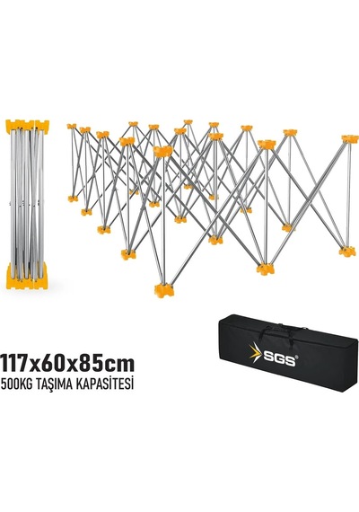 Sgs Katlanır Çalışma Tezgahı Alüminyum 117 60 85 Cm Sgs921