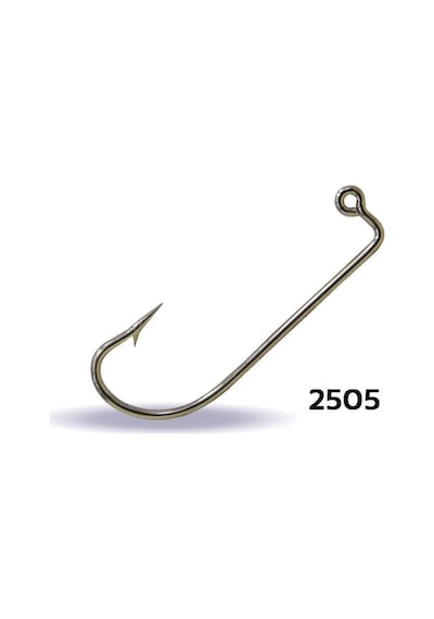Youvella 2505 Jig Head İğnesi Dövme Delikli Uzun 100'lü Kutu Nikel 1/0