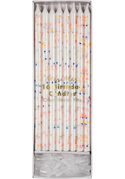 Meri Meri - Neon Confetti Candles - Neon Konfetili Mumlar