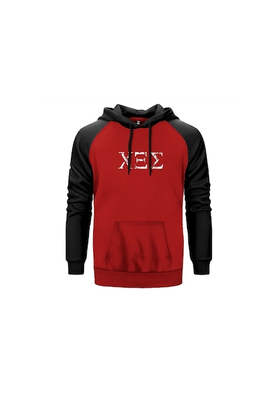 Rotting Christ Logo Kırmızı Renk Reglan Kol Sweatshirt Kırmızı