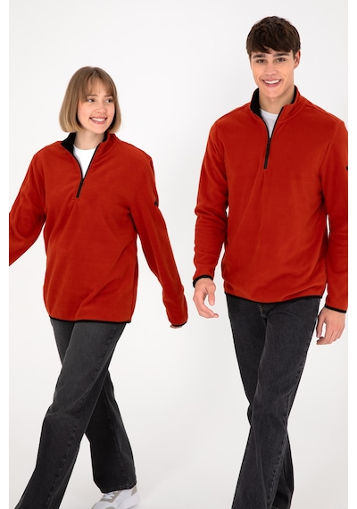 U.S. Polo Assn. Erkek Yarım Fermuarlı Kiremit Basic Polar Sweatshirt 50298085-VR031 U.S. Polo Assn. Erkek Yarım Fermuarlı Kiremit Basic Polar Sweatshirt 50298085-VR031