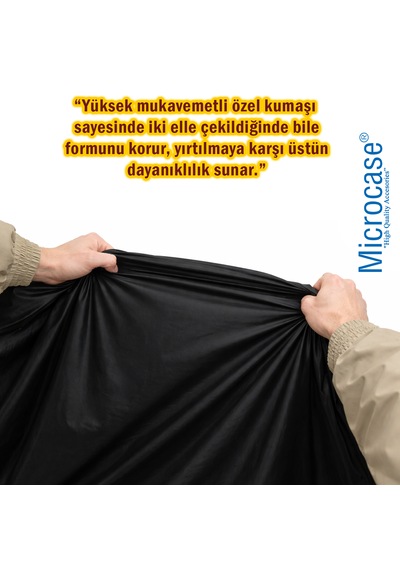 Microcase 2 Bisiklet İçin Su Geçirmez 4 Mevsim Kullanım Bisiklet Brandası 185x110x95 Cm Al5510 Siyah