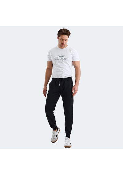 Slazenger CUPA I Erkek Cepli Siyah Eşofman Altı