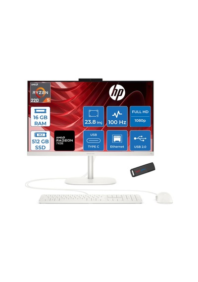HP OmniStudio CHV0000NTP01 Ryzen 5 220 16 GB 512 GB SSD 23.8" W11P AIO Masaüstü Bilgisayar