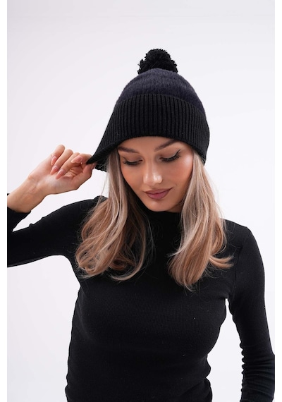 Ritagarcia Peluş Ponponlu Bere Siyah
