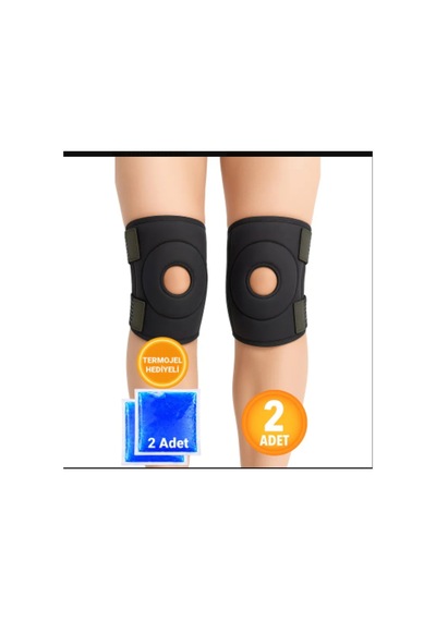 Quanzhou Menisküs İçin Medikal Dizlik Patella Ligament Destekli Termojelli Dizlik 1 Çift / Siyah