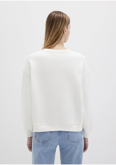 Mavi Logo Baskılı Ekru Kadın Sweatshirt M1s10419-80194 Ekru