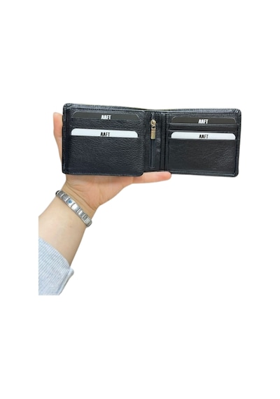 Mft Leather Hakiki Deri Erkek Fermuarlı Cüzdan Ramsey 2405 Napa Siyah
