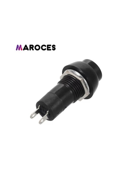 Ic-185 Buton 12Mm Kalıcılı 12Mm Anahtarlı Siyah
