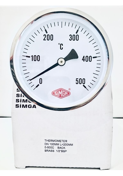 Simga 100 Mm 500 Derecec 20 Cm Boylu Bi-metal Termometre