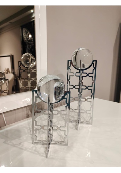 Crearthome Sena 2 li Toplu Gümüş Dekoratif Aksesuar SZR-298545