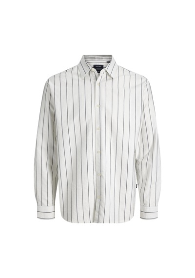 Jack & Jones Erkek Relaxed Fit Uzun Kollu Gömlek - Axel - 12298893 White