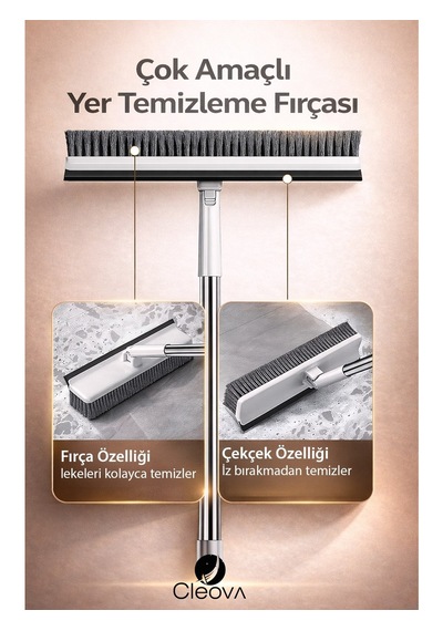 Cleova Çok Amaçlı Yer Temizleme Fırçası