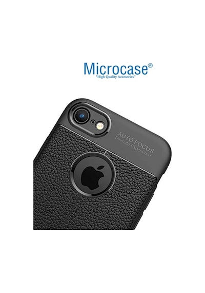 Microcase Apple Uyumlu iPhone Se 2022 Leather Tpu Silikon Kilif - Siyah 547515550