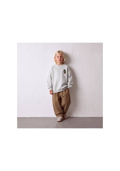 Poala Kids Gri Bear Sweatshirt