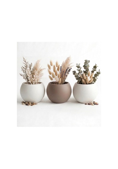 Zevli Japandi Tarzı Modern Küre Saksı 3'lü Set - Su Sızdırmaz Dekoratif Salon Ve Balkon Saksısı Hediyelik Çiçeklik Seti Sahra Kumu & Mermer Beyazı, 2 Zevli Japandi Tarzı Modern Küre Saksı 3'lü Set - Su Sızdırmaz Dekoratif Salon Ve Balkon Saksısı Hediyelik Çiçeklik Seti Sahra Kumu & Mermer Beyazı, 2