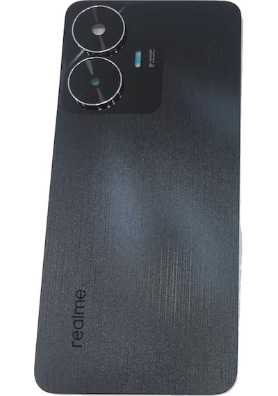 Realme C55 Siyah Arka Kapak Batarya Kapağı Pil Kapağı Siyah