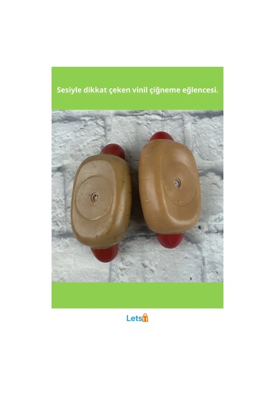 Sesli Hot Dog Şeklinde Eğlenceli Köpek Oyuncağı