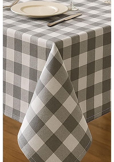 Mira Home Kareli Masa Örtüsü Sofra Bezi 160x220 Cm Rustik Çok Renkli
