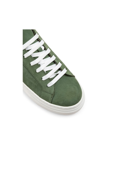 Deery Hakiki Süet Yeşil Sneaker Kadın Ayakkabı - Z1681Zyslc02 Yeşil