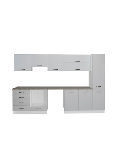 Decoraktiv Elite 325yq Ankastre Fırın Modüllü Mdf Hazır Mutfak Dolabı - Tezgah Dahil - Buz Gri Açık Gri Decoraktiv Elite 325yq Ankastre Fırın Modüllü Mdf Hazır Mutfak Dolabı - Tezgah Dahil - Buz Gri Açık Gri