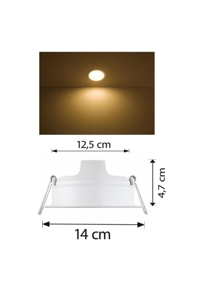 Philips Meson 13 W Led Panel Sarı 3000K Delik Çapı 12.5 CM
