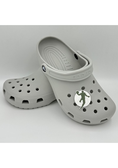 Crocs Terlik Süsü Ve Aksesuarı , Çanta Süsü Renkli Jibbitz Jordn Basket 08 Görselli Figür Aksesuarı Yeşil-beyaz