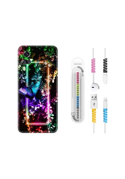 Vivo Y51 Kılıf Rasta Boyun Askılı Butterfly Neon 1684