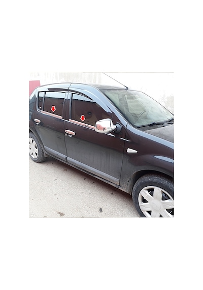 Dacia Sandero Krom Cam Çıtası 4 Parça 2013-2020