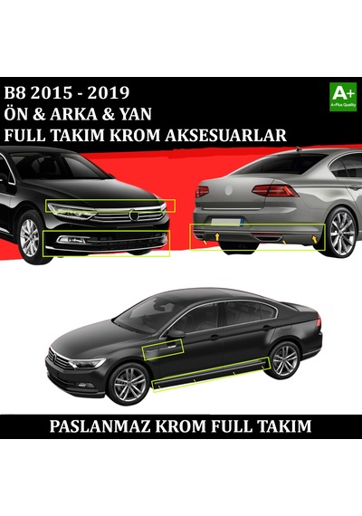 Vw Passat B8 Krom Takımı Full Paket 2015 2016 2017 2018 2019