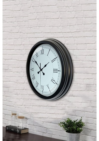 40 Cm Siyah Metal Retro Duvar Saati Diğer