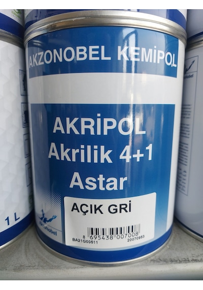 Akzonobel Kemipol 4+1 Akrilik Astar Açık Gri 1Lt