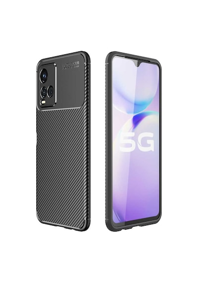 Vivo Y33S Kilif Lens Karbon Tasarim Negro Silikon Kapak 534040703