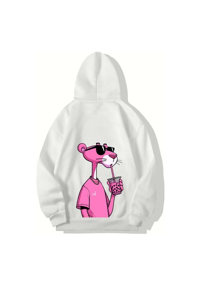 Brz Collection Unisex Oversize Don't Give A Shit Hoodie Beyaz